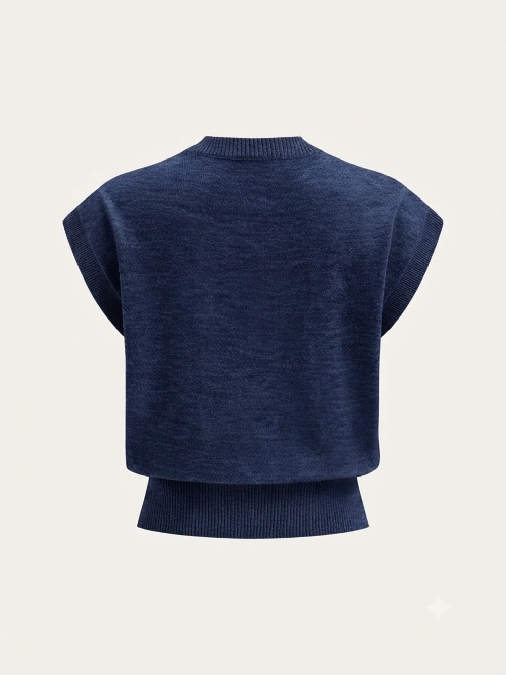 NWT Commense Navy Flower Appliqué Sweater - Picture 2 of 4